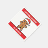 Schattigee Gingerbread Man Custom Christmas Paper Servet (Hoek)