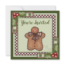 Schattigee Gingerbread Man en Holly Christmas Part