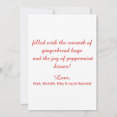 Schattigee Gingerbread Man Kerst Flat Vakantie Kaa Feestdagenkaart (Achterkant)