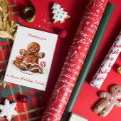 Schattigee Gingerbread Man Kerst Flat Vakantie Kaa Feestdagenkaart