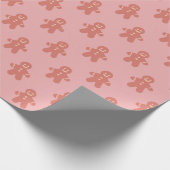 Schattigee Gingerbread Man Kerstcadeau Cadeaupapier (Hoek)