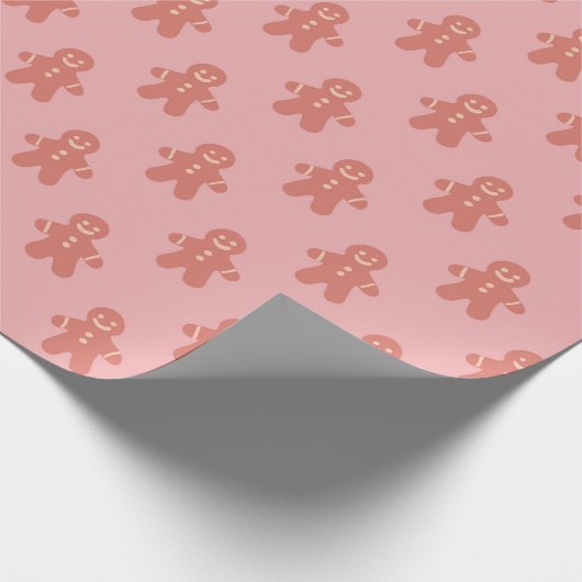 Schattigee Gingerbread Man Kerstcadeau Cadeaupapier (Hoek)