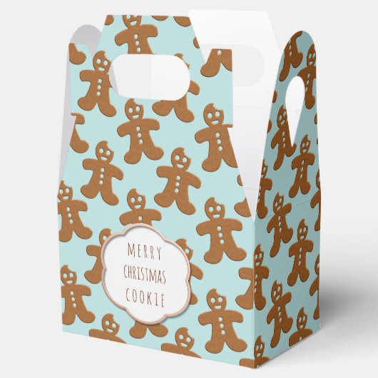 Schattigee Gingerbread Man Kerstkoekjes Favoriete  Bedankdoosjes (Geopend)
