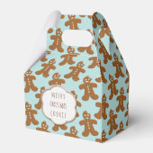 Schattigee Gingerbread Man Kerstkoekjes Favoriete  Bedankdoosjes (Voorkant Zijde)