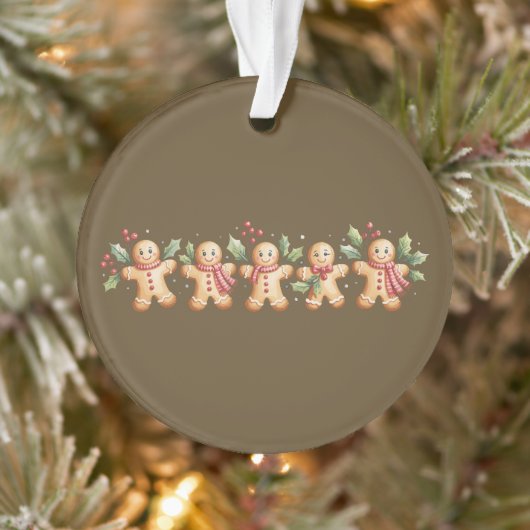 Schattigee Gingerbread Man Kerstvakantie Baker Gif Ornament (Boom)