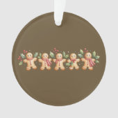 Schattigee Gingerbread Man Kerstvakantie Baker Gif Ornament (voorkant)