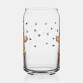 Schattigee Gingerbread Man Snowflakes Naam Kerst Blikvorm Glas (Rechts)