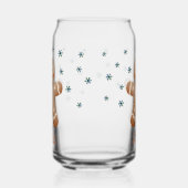 Schattigee Gingerbread Man Snowflakes Naam Kerst Blikvorm Glas (Links)