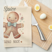 Schattigee Gingerbread People Vakantie Theedoek (Quarter Fold)