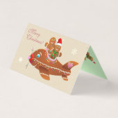 Schattigee Gingerbread Xmas Train en Airplane Cart Kaart (Achterkant)