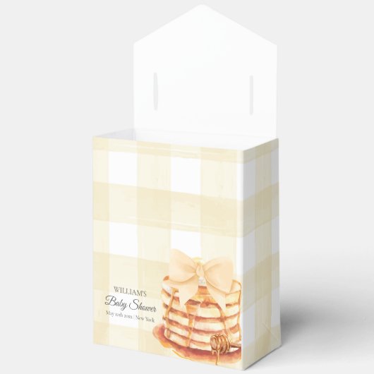 Schattigee Gingham Bow Pannenkoek Brunch Baby show Bedankdoosjes (Open)