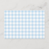Schattigee Gingham Franse Teddy Bear Diapper Raffl Informatiekaartje (Achterkant)