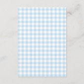 Schattigee Gingham Franse Teddy Bear Diapper Raffl Informatiekaartje (Achterkant)