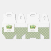 Schattigee Gingham Greenery Sweet Pea In Pod Baby Bedankdoosjes (Ongevouwen)