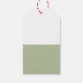Schattigee Gingham Greenery Sweet Pea In Pod Baby  Cadeaulabel (Achterkant)