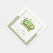 Schattigee Gingham Greenery Sweet Pea In Pod Baby  Servet (Hoek)