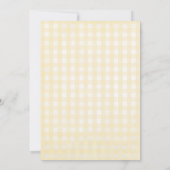 Schattigee Gingham met Bow Baby shower Kaart (Achterkant)