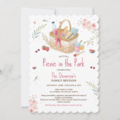 Schattigee Gingham picknick in het Park waterverf  Kaart (Voorkant)