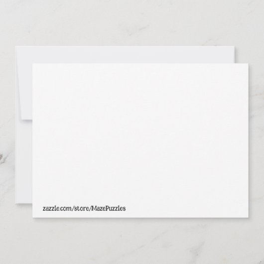 Schattigee giraf en boomdoolhof puzzel verjaardags kaart (Achterkant)