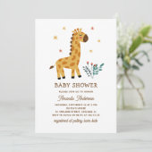 Schattigee giraf. Funny zoo safari dierlijk baby s Kaart (Staand voorkant)