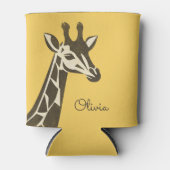 Schattigee giraf hoofd decoratie blikjeskoeler (Voorkant)