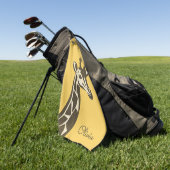 Schattigee giraf hoofd decoratie golfhanddoek (Groen)