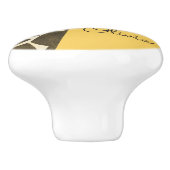 Schattigee giraf hoofd decoratie keramische knop (Zijkant)