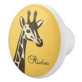 Schattigee giraf hoofd decoratie keramische knop (Rechts)