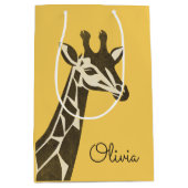 Schattigee giraf hoofd decoratie medium cadeauzakje (Voorkant)