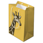 Schattigee giraf hoofd decoratie medium cadeauzakje (Achterkant Gekanteld)