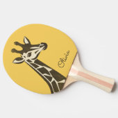 Schattigee giraf hoofd decoratie tafeltennisbatje (Zijkant)