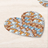 Schattigee giraf nijlpaard wild oerwoud safari Pat Kartonnen Onderzetters (Gekanteld)