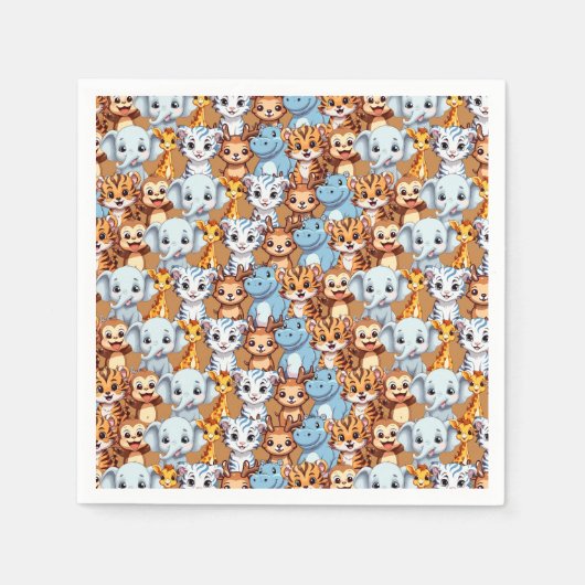 Schattigee giraf nijlpaard wild oerwoud safari Pat Servet (Voorkant)