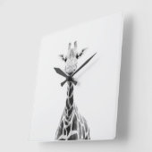 Schattigee Giraffe 2 #animal #art Vierkante Klok (Hoek)