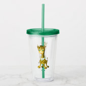 Schattigee Giraffe acryltrommel Acryl Drinkbeker (Voorkant)