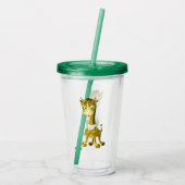 Schattigee Giraffe acryltrommel Acryl Drinkbeker (Achterkant)