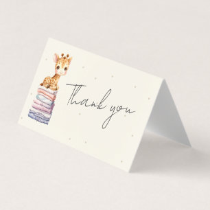 Schattigee Giraffe Baby Dank u Kaart