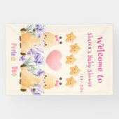 Schattigee Giraffe Baby shower Banner | Twin Baby  (Horizontaal)
