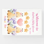 Schattigee Giraffe Baby shower Banner | Twin Baby  (Horizontaal)