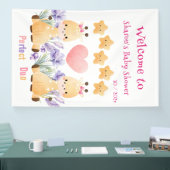 Schattigee Giraffe Baby shower Banner | Twin Baby  (Beurs)