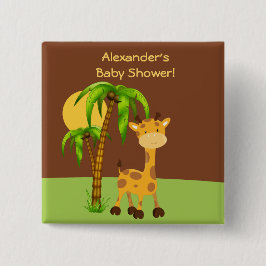Schattigee Giraffe Baby shower Button