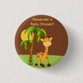 Schattigee Giraffe Baby shower Button (Voorkant)