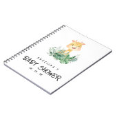 Schattigee Giraffe Baby shower Geschenklijst Notit Notitieboek (Linkerzijde)