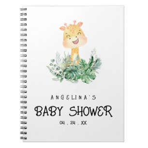 Schattigee Giraffe Baby shower Geschenklijst Notit Notitieboek