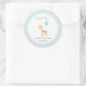 Schattigee Giraffe Baby shower Sticker (blauw) (Tas)