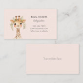 Schattigee Giraffe Babysitter Kinderopvang provide Visitekaartje (Voorkant / Achterkant)