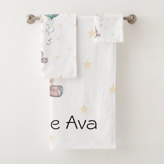 Schattigee Giraffe Balloon 1e Verjaardagscadeau Cu Bad Handdoek (Insitu)