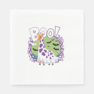 Schattigee Giraffe Boo Ghost Halloween Kostuum Zoo Servet