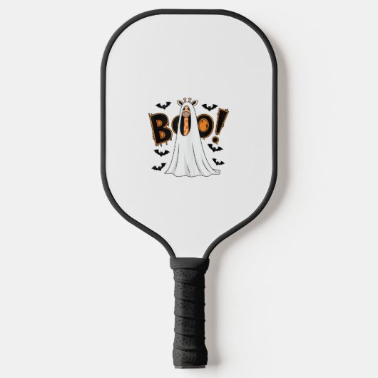 Schattigee Giraffe Boo Halloween Kostuum Zoo Lover Pickleball Paddle (Voorkant)
