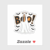 Schattigee Giraffe Boo Halloween Kostuum Zoo Lover Sticker (Vel)